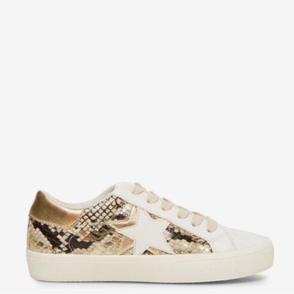 Steve Madden 'Sienna' Multi Snake Sneakers White Leather  Multi-snake, Sz 6 - Picture 4 of 15